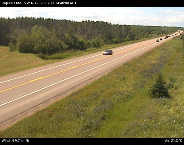 Web Cam image of Cap-Pel&eacute; (NB Highway 15)