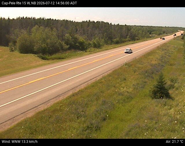 Web Cam image of Cap-Pel&eacute; (NB Highway 15)