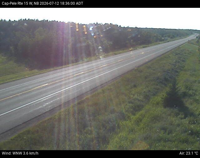Web Cam image of Cap-Pel&eacute; (NB Highway 15)