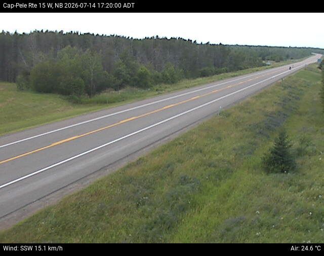 Web Cam image of Cap-Pel&eacute; (NB Highway 15)