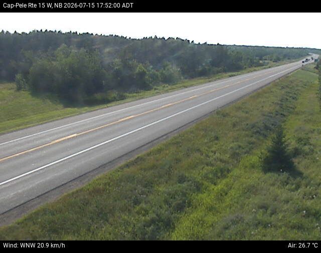 Web Cam image of Cap-Pel&eacute; (NB Highway 15)