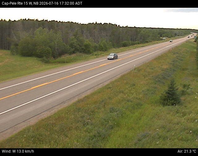 Web Cam image of Cap-Pel&eacute; (NB Highway 15)