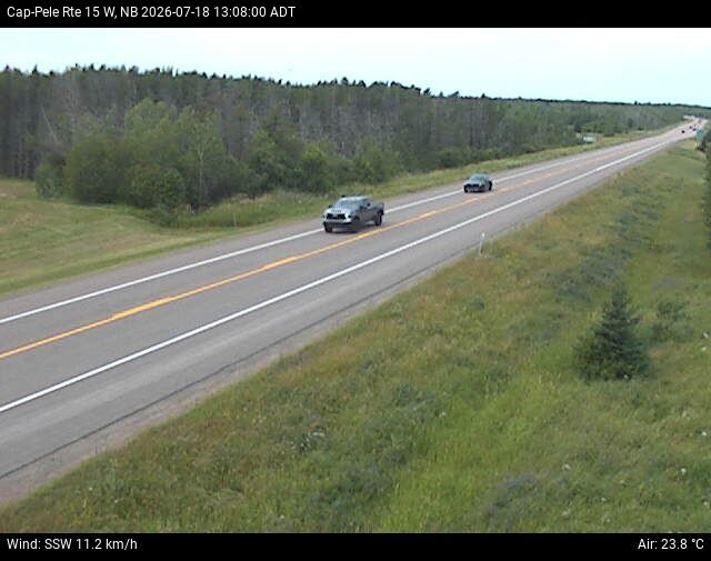 Web Cam image of Cap-Pel&eacute; (NB Highway 15)