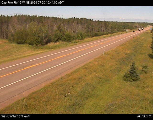 Web Cam image of Cap-Pel&eacute; (NB Highway 15)