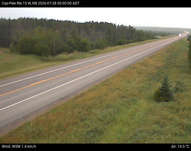 Web Cam image of Cap-Pel&eacute; (NB Highway 15)
