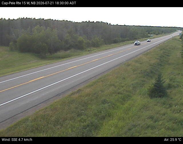 Web Cam image of Cap-Pel&eacute; (NB Highway 15)