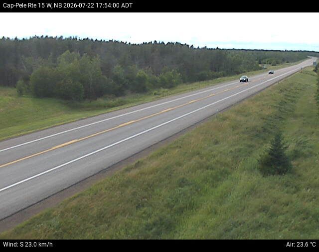 Web Cam image of Cap-Pel&eacute; (NB Highway 15)