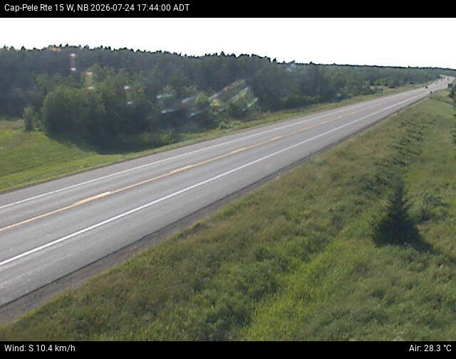 Web Cam image of Cap-Pel&eacute; (NB Highway 15)