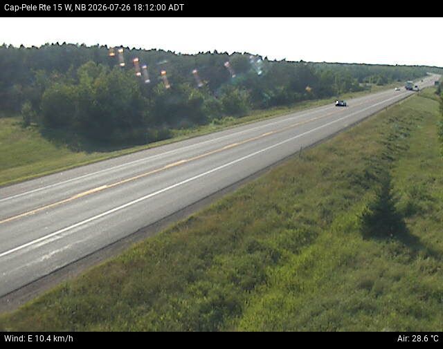 Web Cam image of Cap-Pel&eacute; (NB Highway 15)