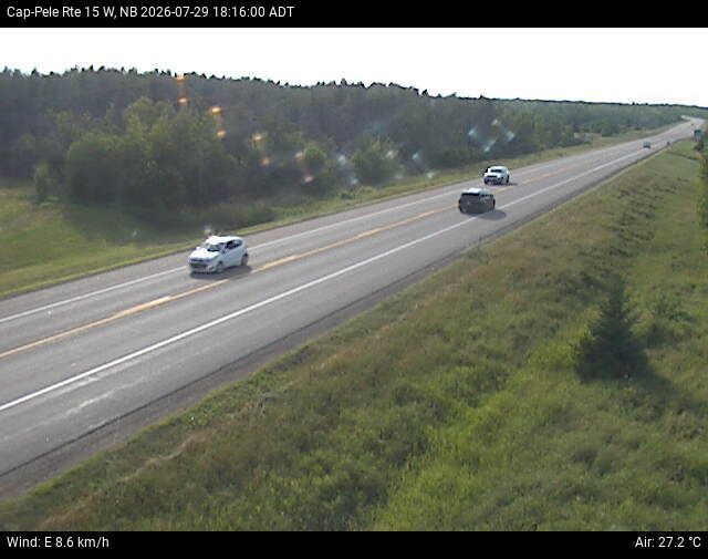 Web Cam image of Cap-Pel&eacute; (NB Highway 15)
