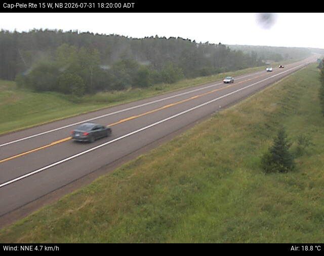 Web Cam image of Cap-Pel&eacute; (NB Highway 15)