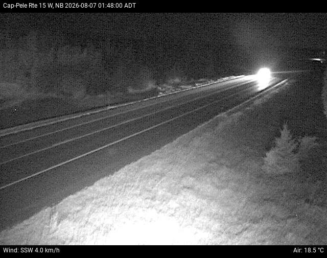 Web Cam image of Cap-Pel&eacute; (NB Highway 15)