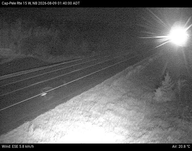 Web Cam image of Cap-Pel&eacute; (NB Highway 15)