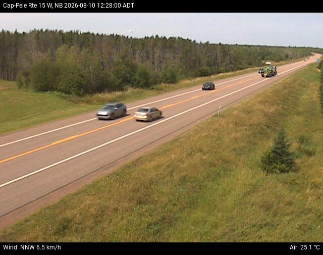 Web Cam image of Cap-Pel&eacute; (NB Highway 15)