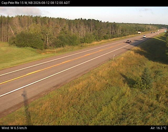 Web Cam image of Cap-Pel&eacute; (NB Highway 15)