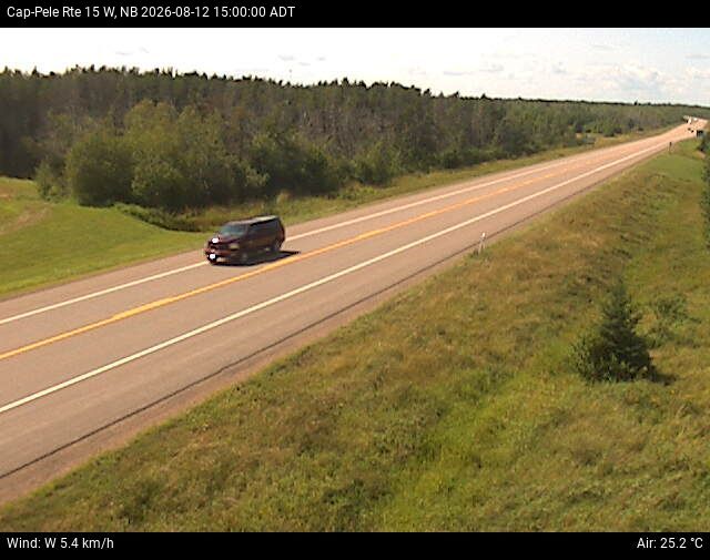 Web Cam image of Cap-Pel&eacute; (NB Highway 15)