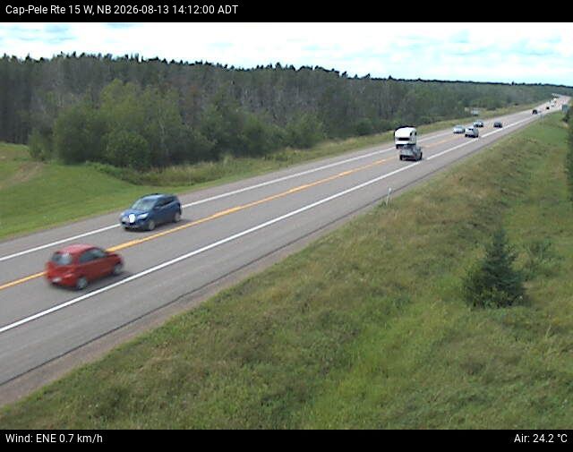 Web Cam image of Cap-Pel&eacute; (NB Highway 15)