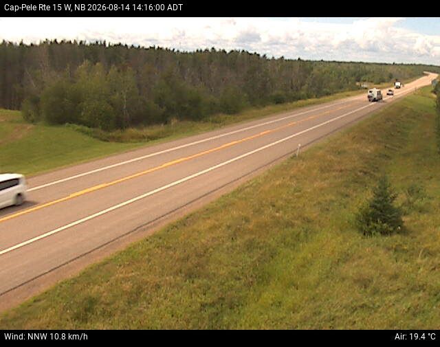 Web Cam image of Cap-Pel&eacute; (NB Highway 15)