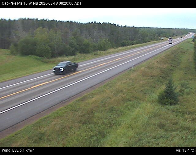 Web Cam image of Cap-Pel&eacute; (NB Highway 15)