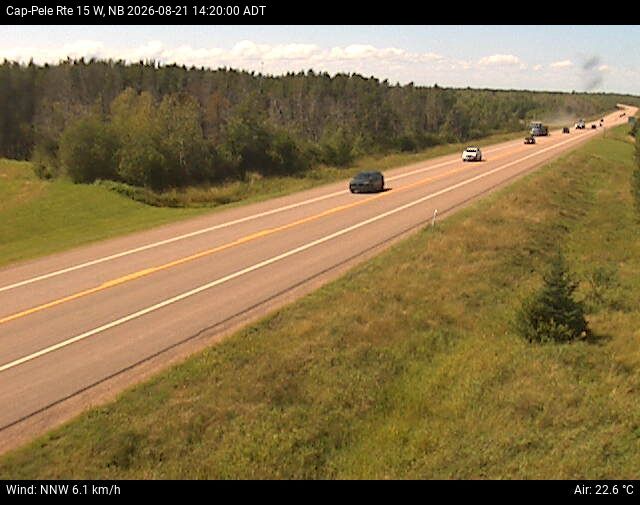 Web Cam image of Cap-Pel&eacute; (NB Highway 15)