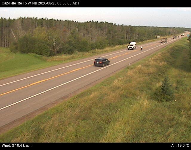 Web Cam image of Cap-Pel&eacute; (NB Highway 15)