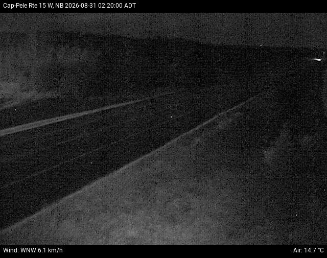 Web Cam image of Cap-Pel&eacute; (NB Highway 15)
