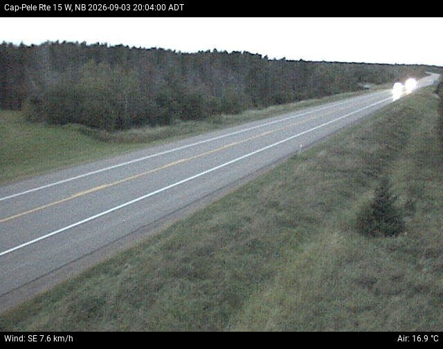 Web Cam image of Cap-Pel&eacute; (NB Highway 15)