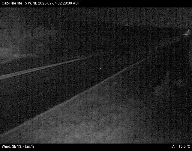 Web Cam image of Cap-Pel&eacute; (NB Highway 15)