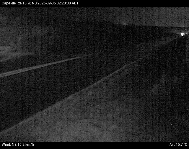 Web Cam image of Cap-Pel&eacute; (NB Highway 15)