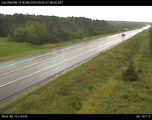 Web Cam image of Cap-Pel&eacute; (NB Highway 15)