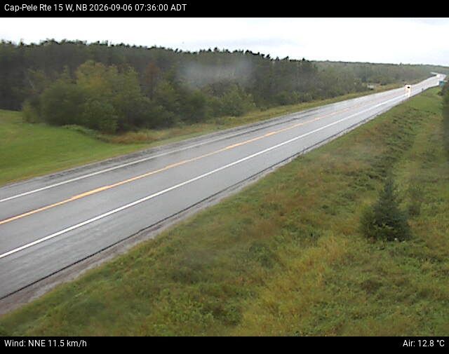 Web Cam image of Cap-Pel&eacute; (NB Highway 15)