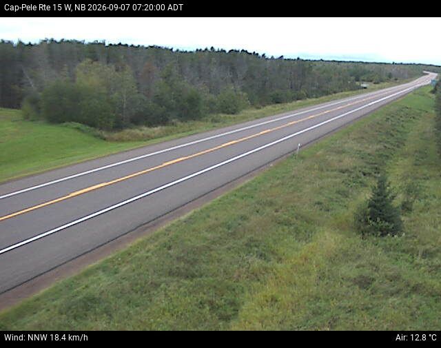 Web Cam image of Cap-Pel&eacute; (NB Highway 15)