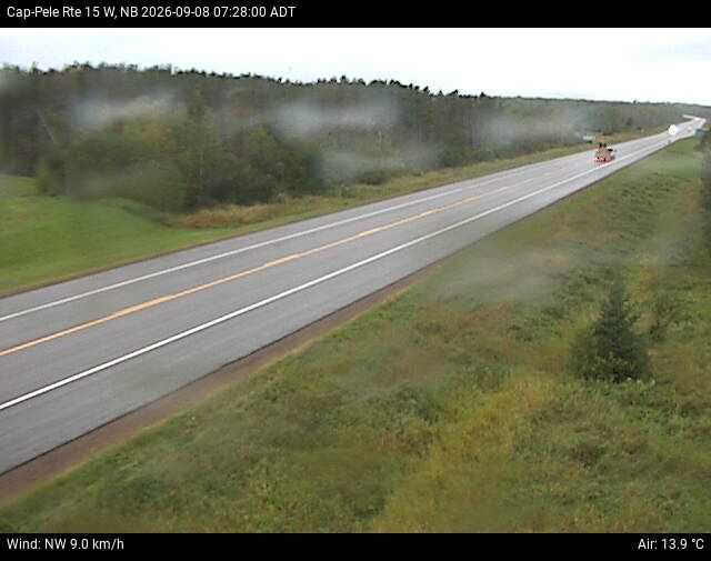 Web Cam image of Cap-Pel&eacute; (NB Highway 15)