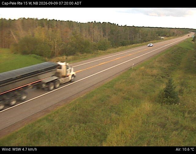Web Cam image of Cap-Pel&eacute; (NB Highway 15)