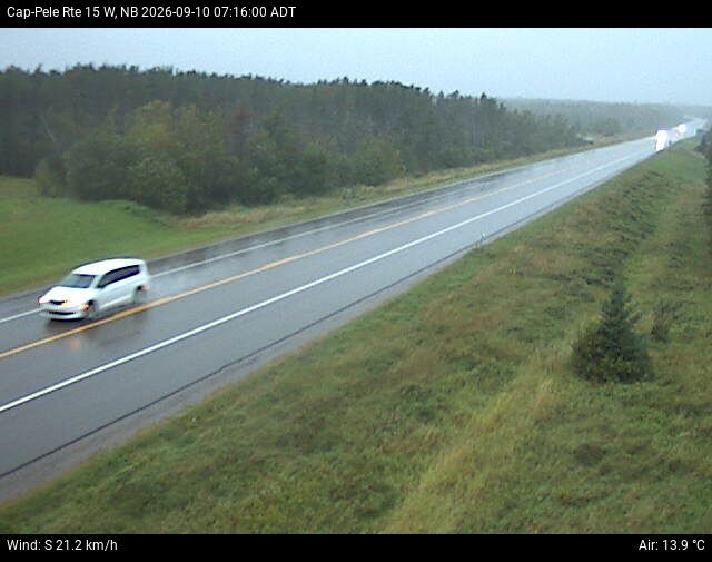 Web Cam image of Cap-Pel&eacute; (NB Highway 15)