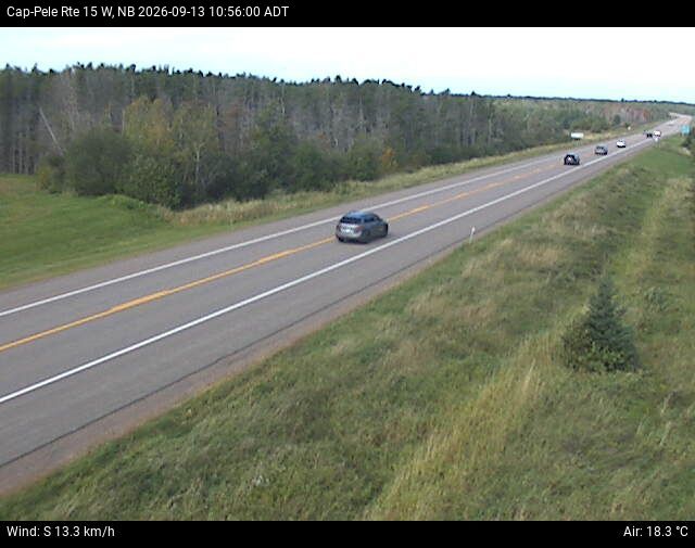 Web Cam image of Cap-Pel&eacute; (NB Highway 15)