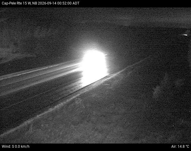 Web Cam image of Cap-Pel&eacute; (NB Highway 15)