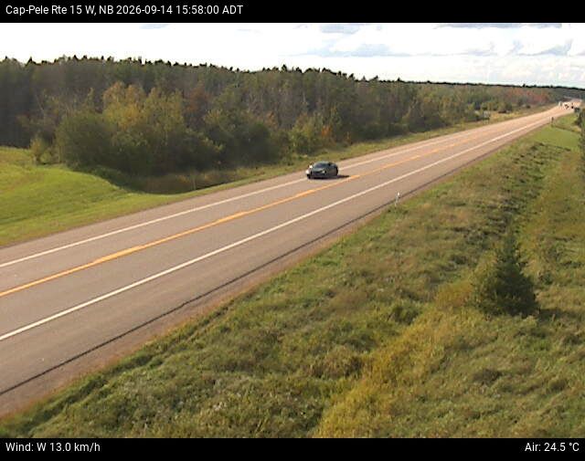 Web Cam image of Cap-Pel&eacute; (NB Highway 15)
