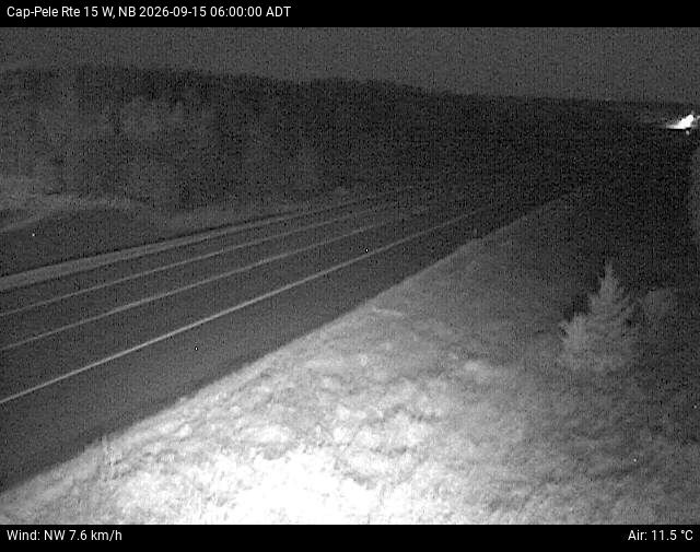 Web Cam image of Cap-Pel&eacute; (NB Highway 15)