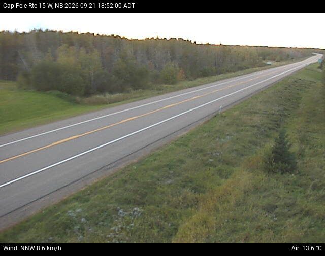 Web Cam image of Cap-Pel&eacute; (NB Highway 15)