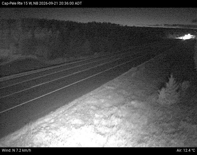 Web Cam image of Cap-Pel&eacute; (NB Highway 15)
