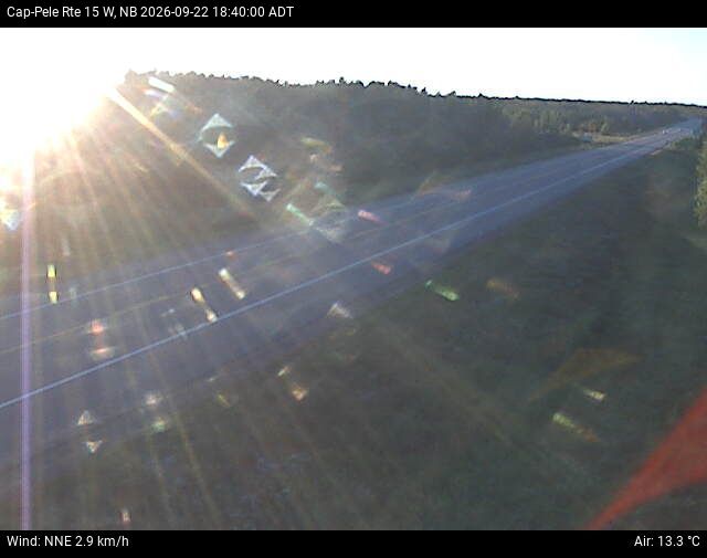 Web Cam image of Cap-Pel&eacute; (NB Highway 15)