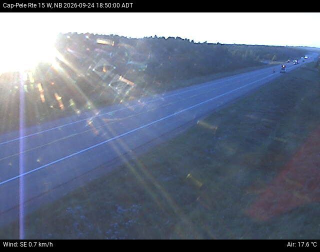 Web Cam image of Cap-Pel&eacute; (NB Highway 15)