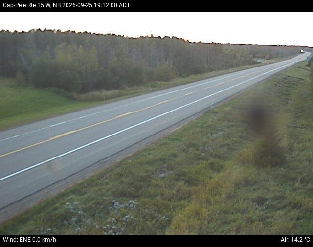 Web Cam image of Cap-Pel&eacute; (NB Highway 15)