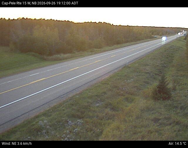 Web Cam image of Cap-Pel&eacute; (NB Highway 15)