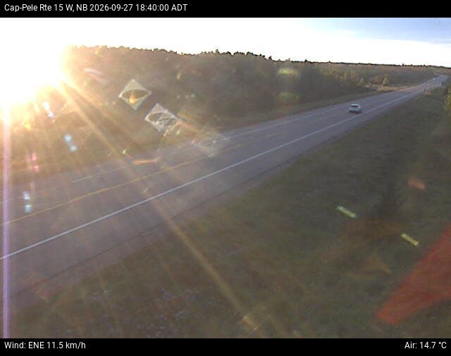 Web Cam image of Cap-Pel&eacute; (NB Highway 15)