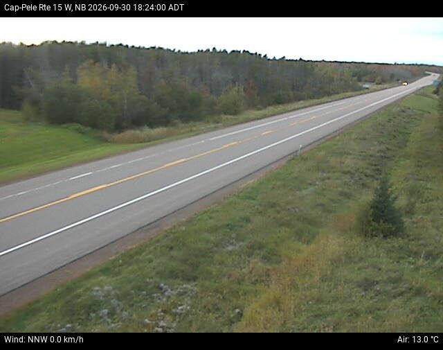 Web Cam image of Cap-Pel&eacute; (NB Highway 15)