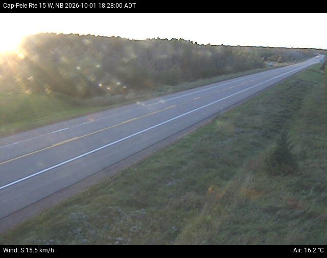 Web Cam image of Cap-Pel&eacute; (NB Highway 15)