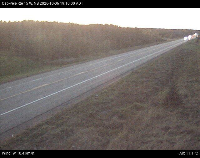 Web Cam image of Cap-Pel&eacute; (NB Highway 15)