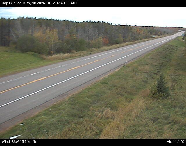 Web Cam image of Cap-Pel&eacute; (NB Highway 15)
